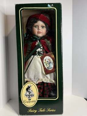 Geppeddo Little Red Riding Hood Fairy Tale Series Porcelain Doll 16” Box Tags